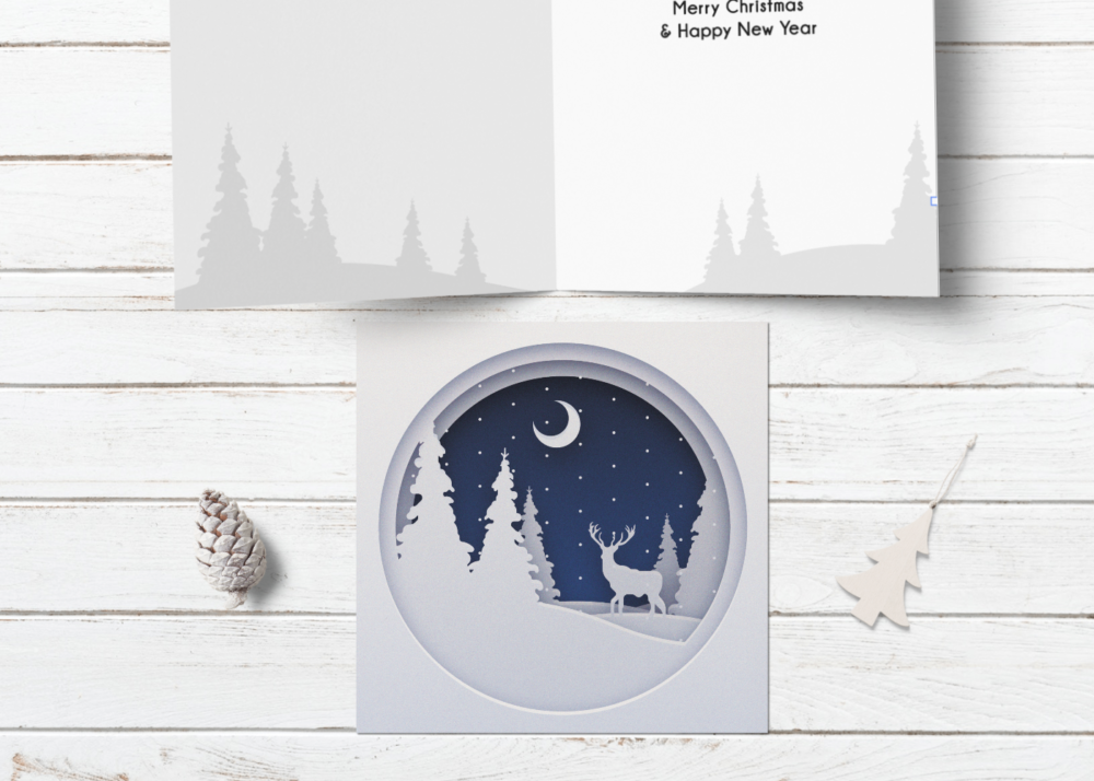 Set of 5 double cards