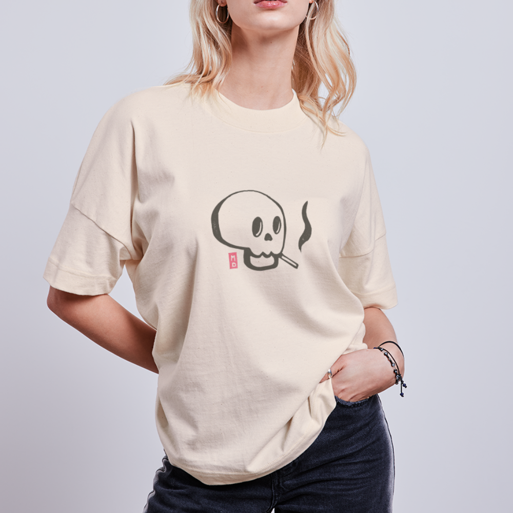 T-shirt bio BLASTER oversize Stanley/Stella Unisexe - Tête de mort - blanc cassé