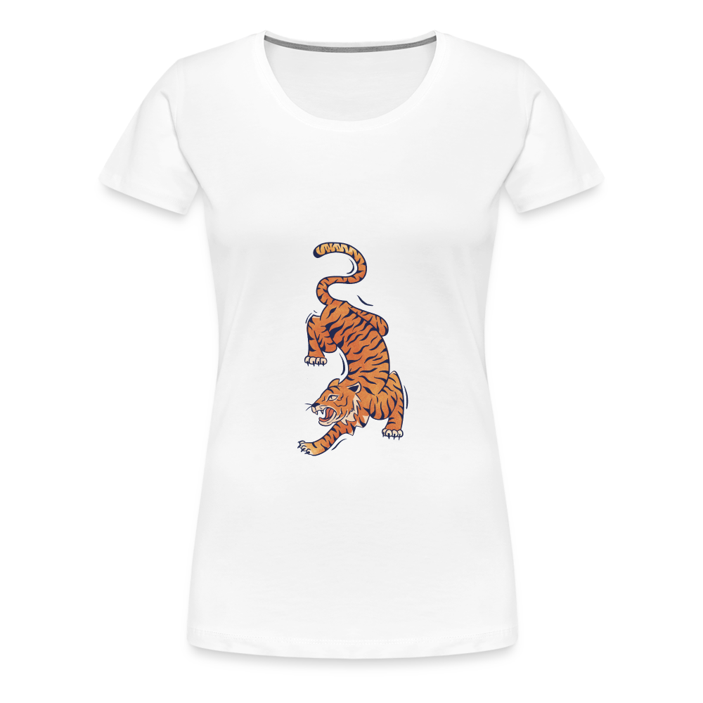 T-shirt Femme Tigre - blanc