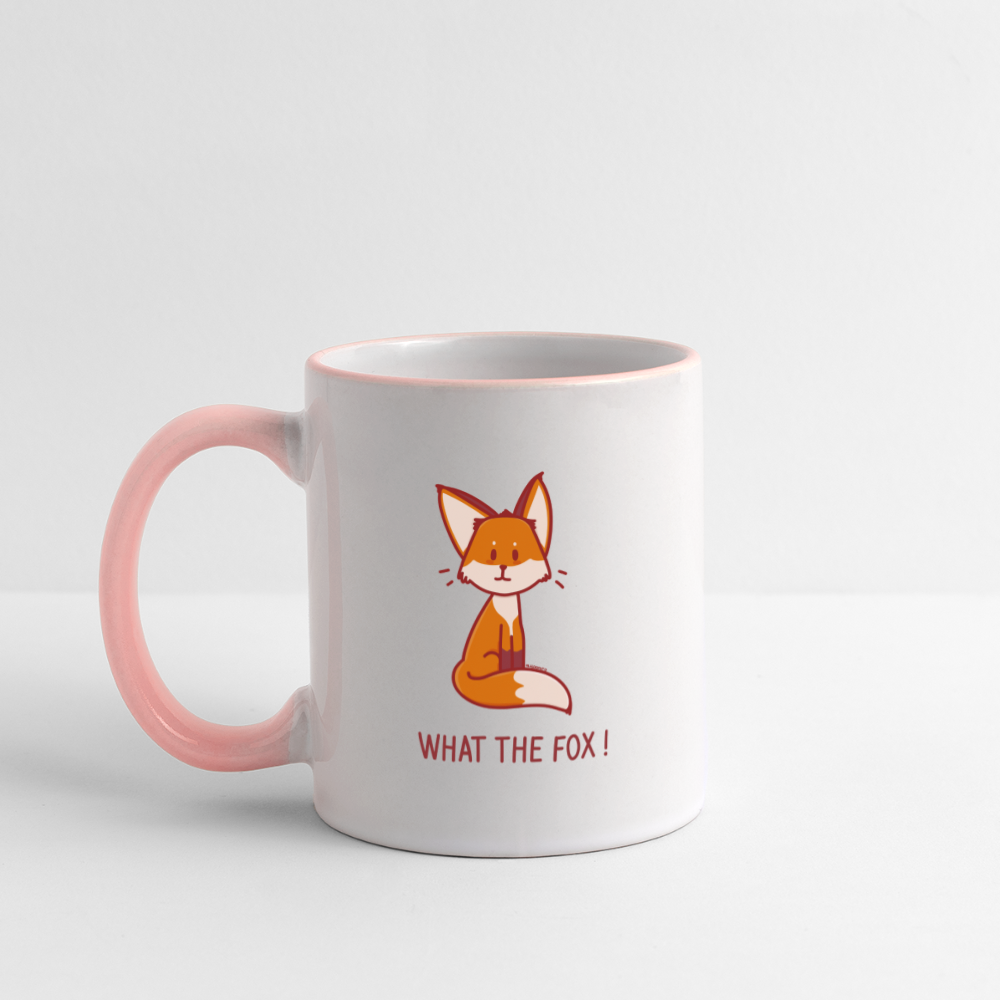 Mug What the Fox ! - Renard - blanc/rose