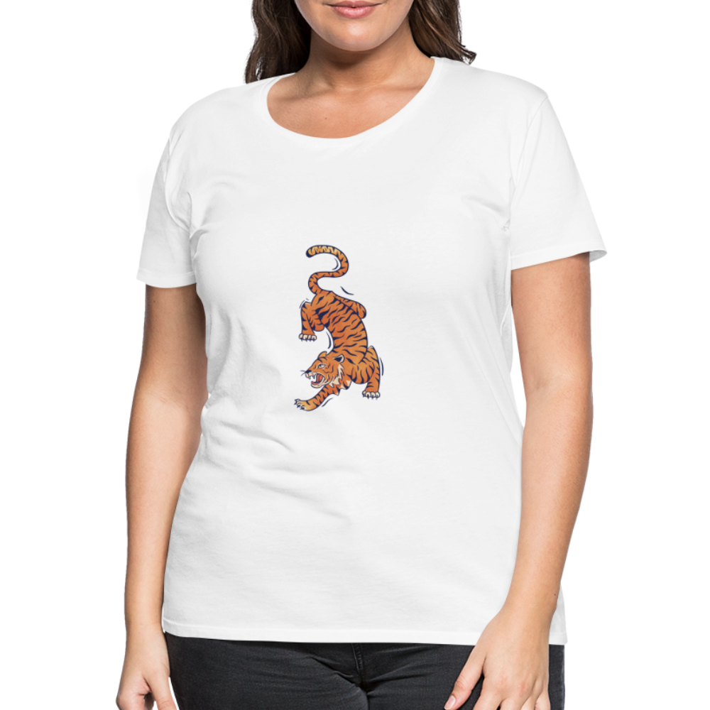 T-shirt Femme Tigre - blanc