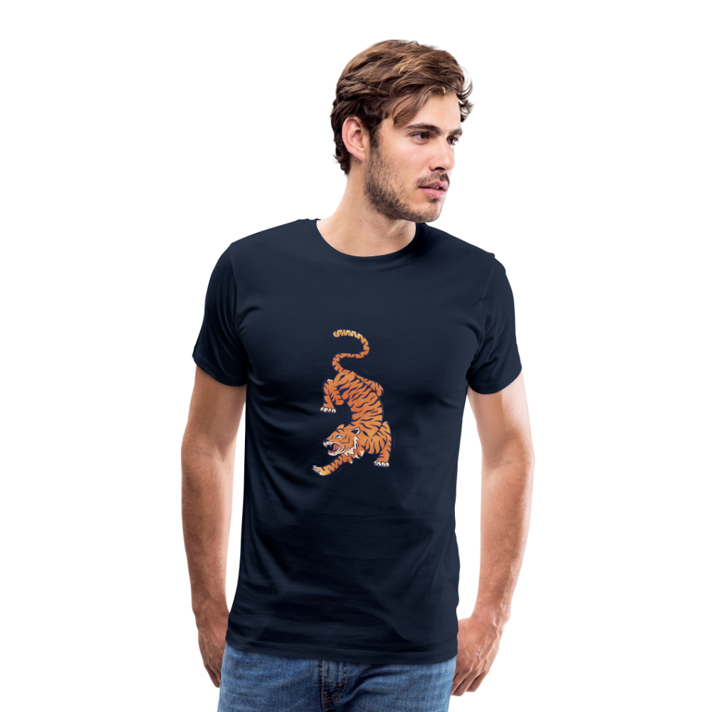 T-shirt Homme Tigre - bleu marine