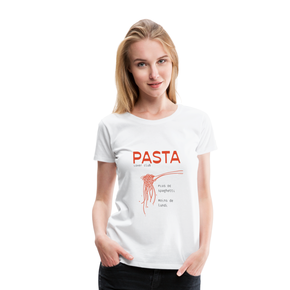 T-shirt Femme Pasta lover - blanc