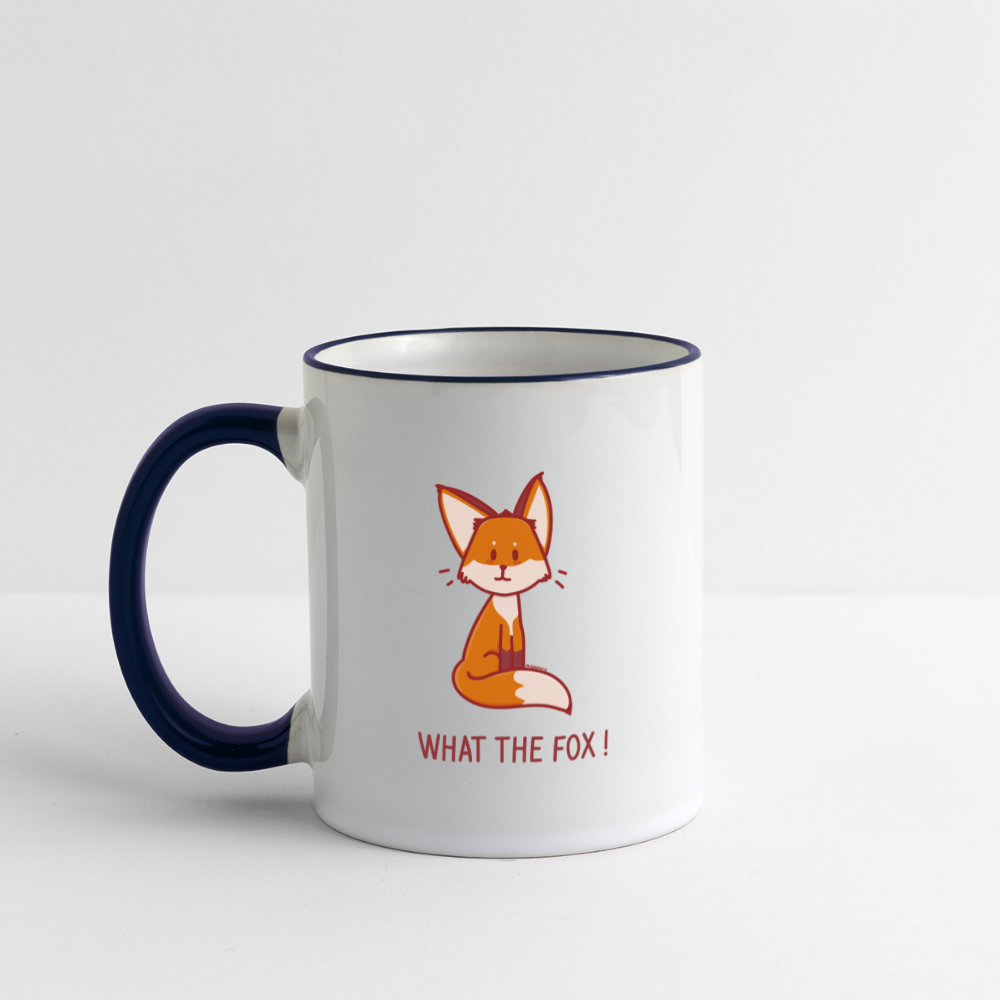 Mug What the Fox ! - Renard - blanc/bleu cobalt