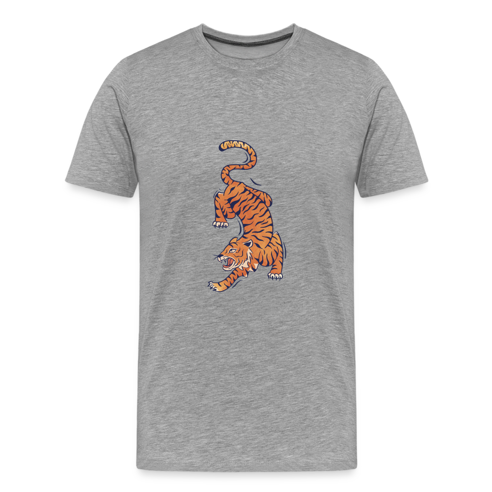 T-shirt Homme Tigre - gris chiné