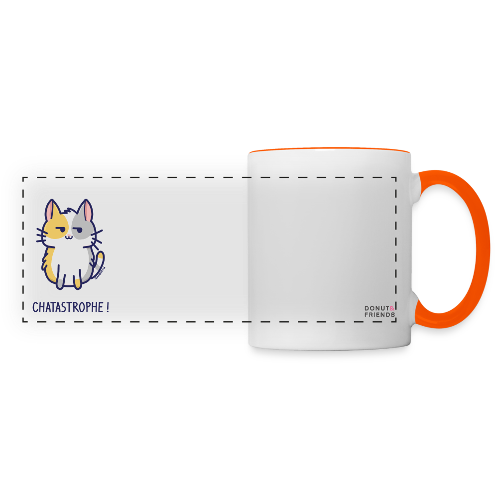 Mug Chatastrophe ! - Chat - blanc/orange