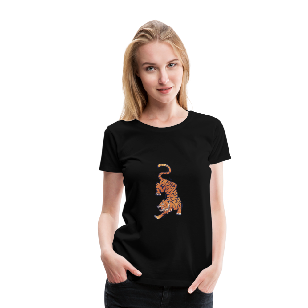 T-shirt Femme Tigre - noir