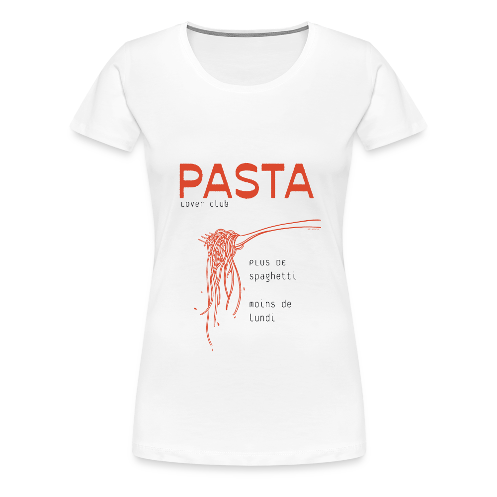 T-shirt Femme Pasta lover - blanc