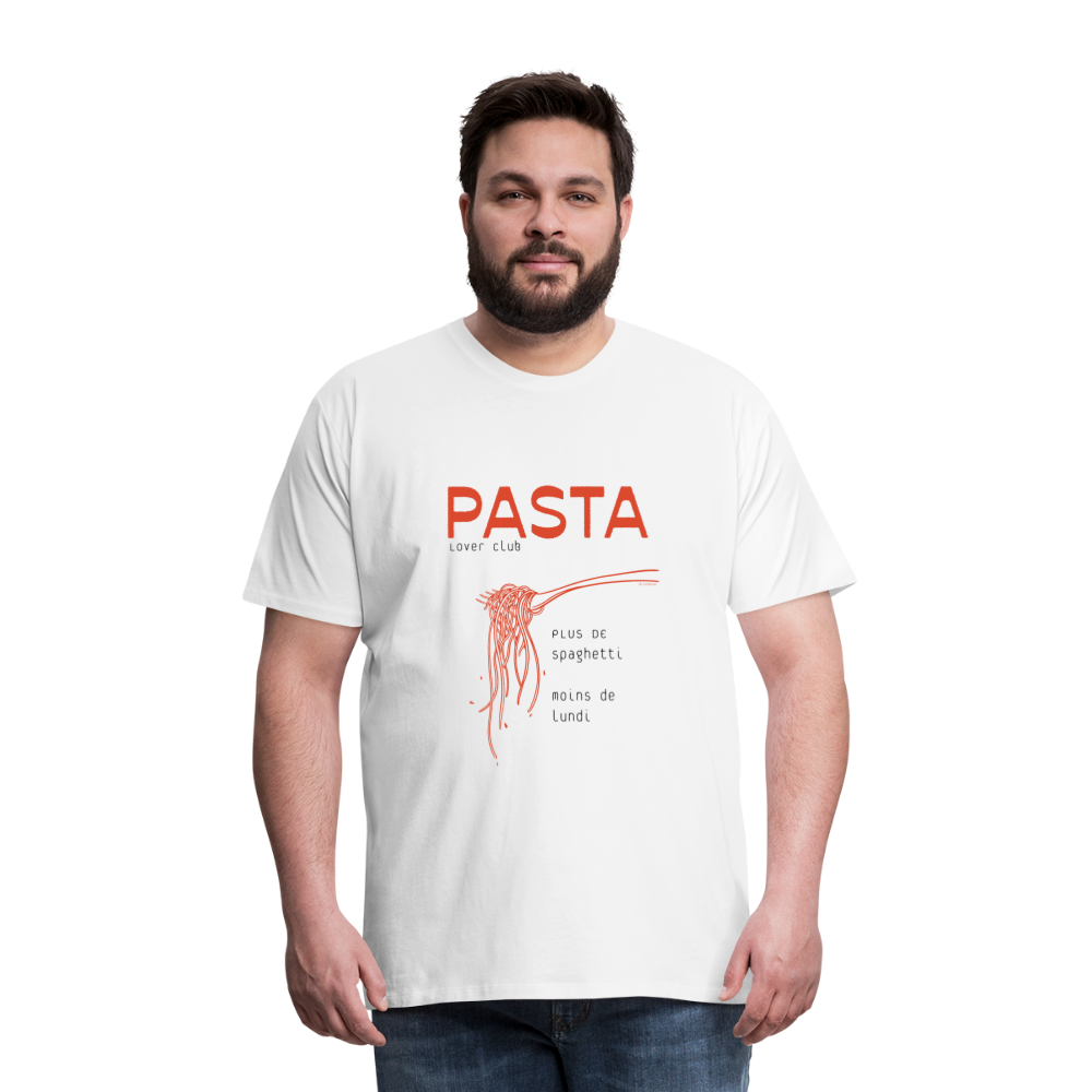 T-shirt Homme Pasta Lover Club - blanc