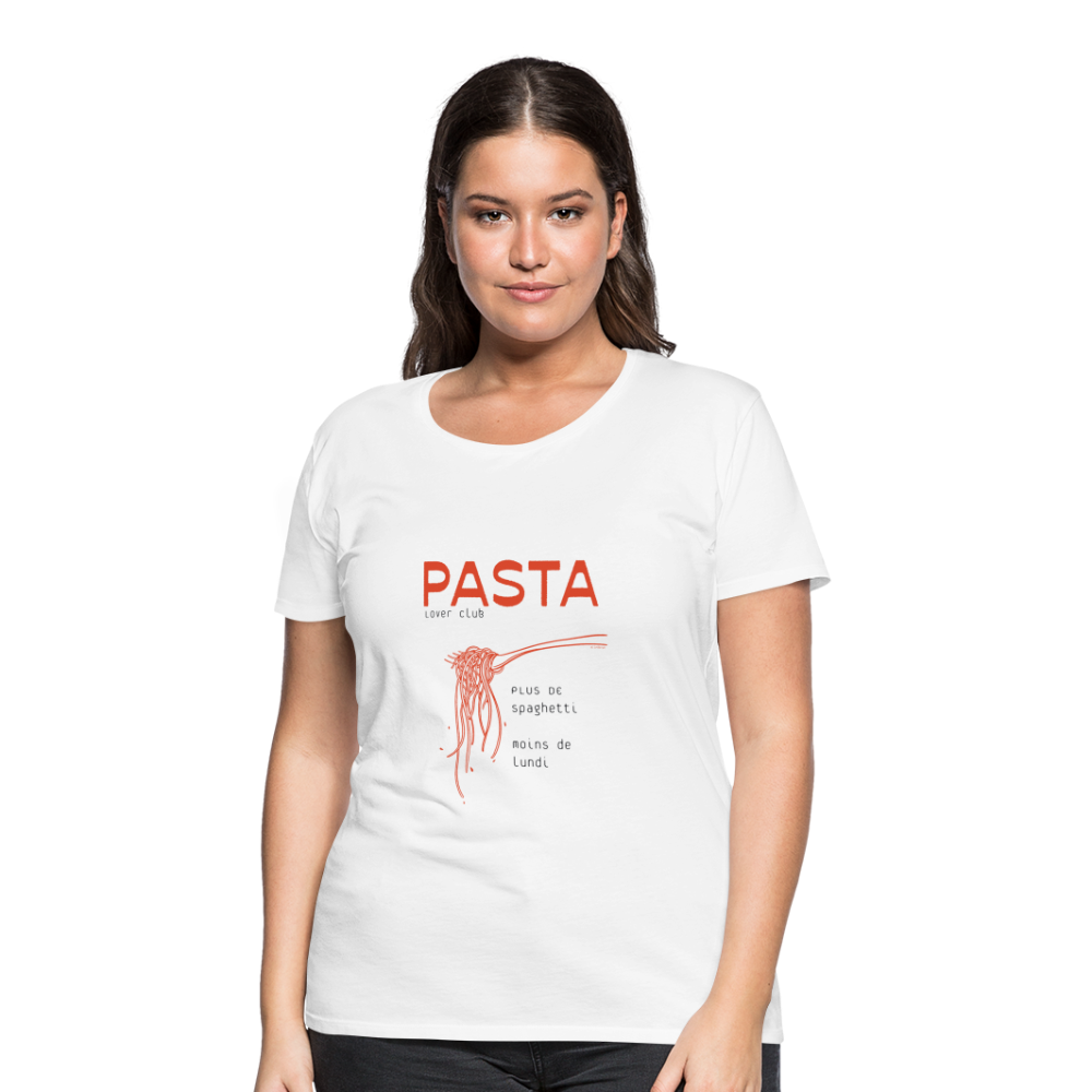 T-shirt Femme Pasta lover - blanc