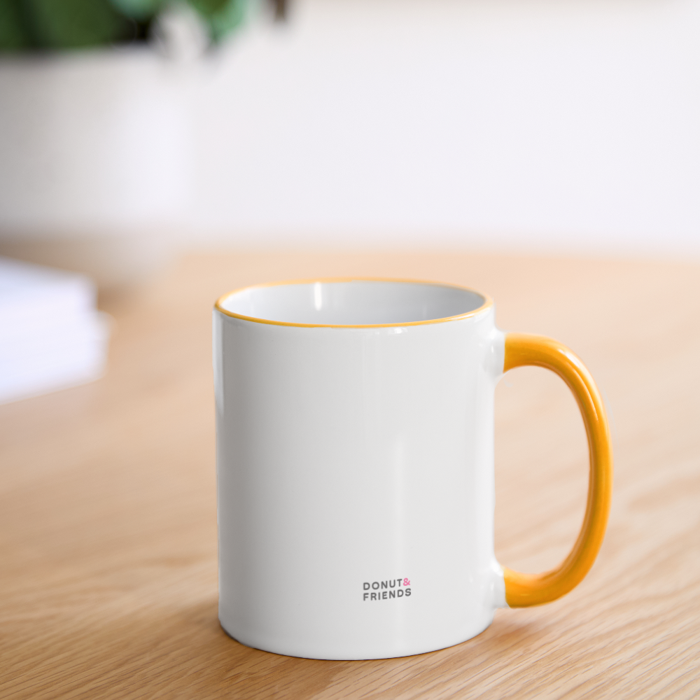 Mug Chatastrophe ! - Chat - blanc/jaune