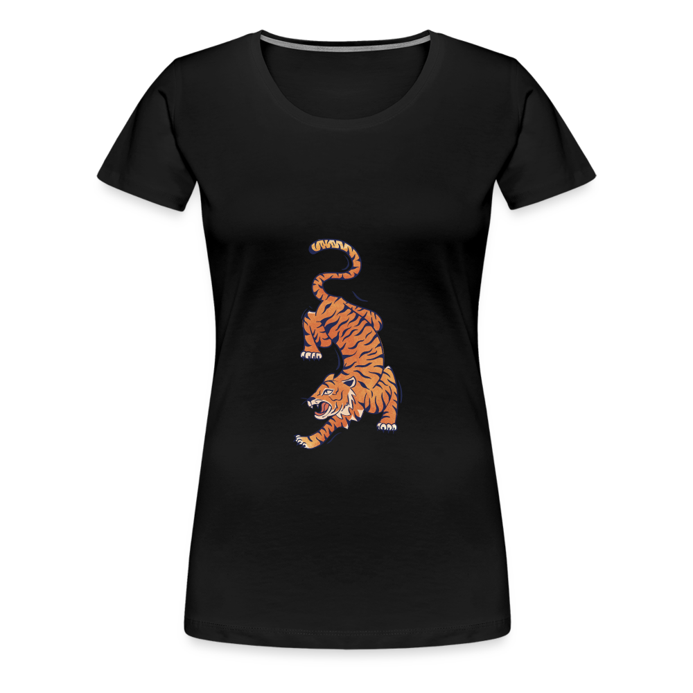 T-shirt Femme Tigre - noir