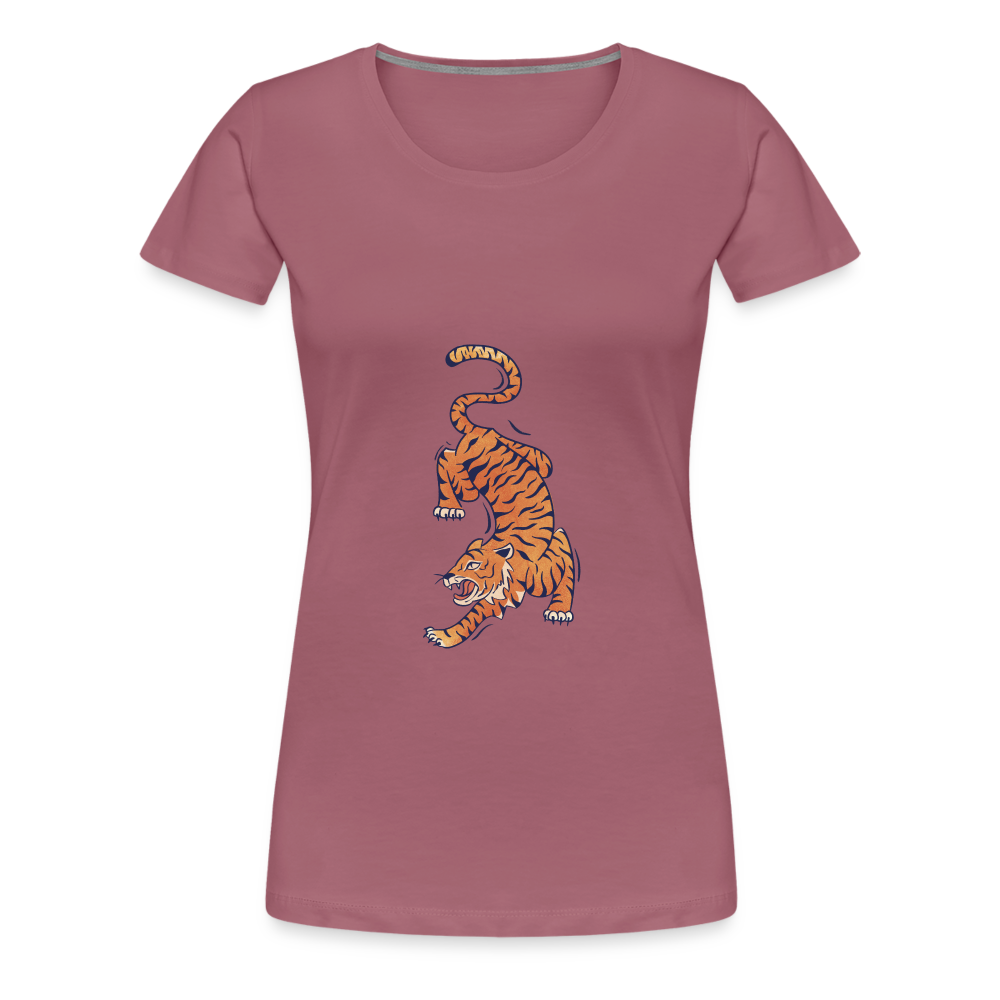 T-shirt Femme Tigre - mauve