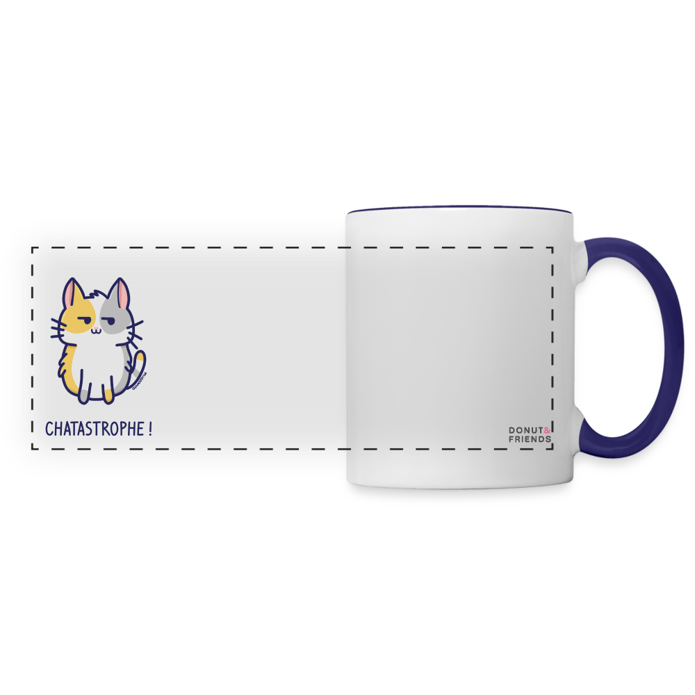 Mug Chatastrophe ! - Chat - blanc/bleu cobalt