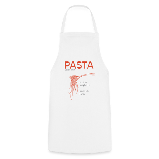 Tablier de cuisine - pasta lover club - blanc