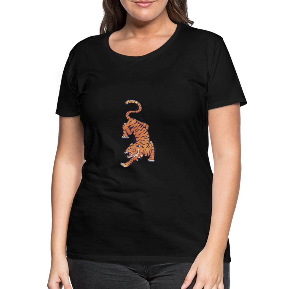 T-shirt Femme Tigre - noir