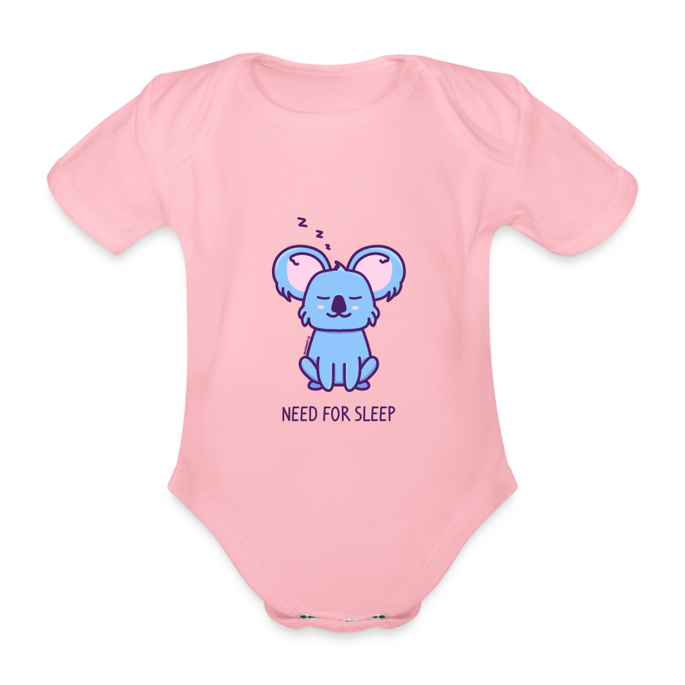 Body Bébé bio manches courtes - Koala - rose clair