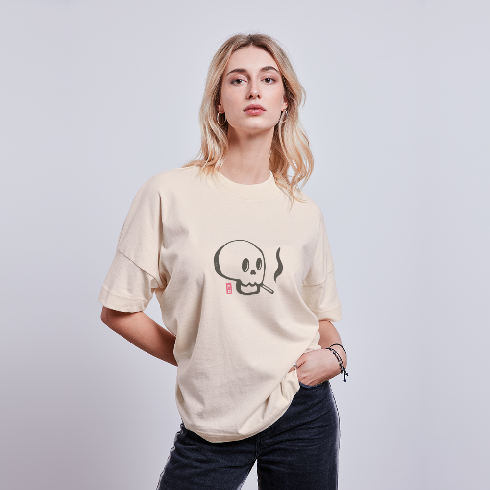 T-shirt bio BLASTER oversize Stanley/Stella Unisexe - Tête de mort - blanc cassé