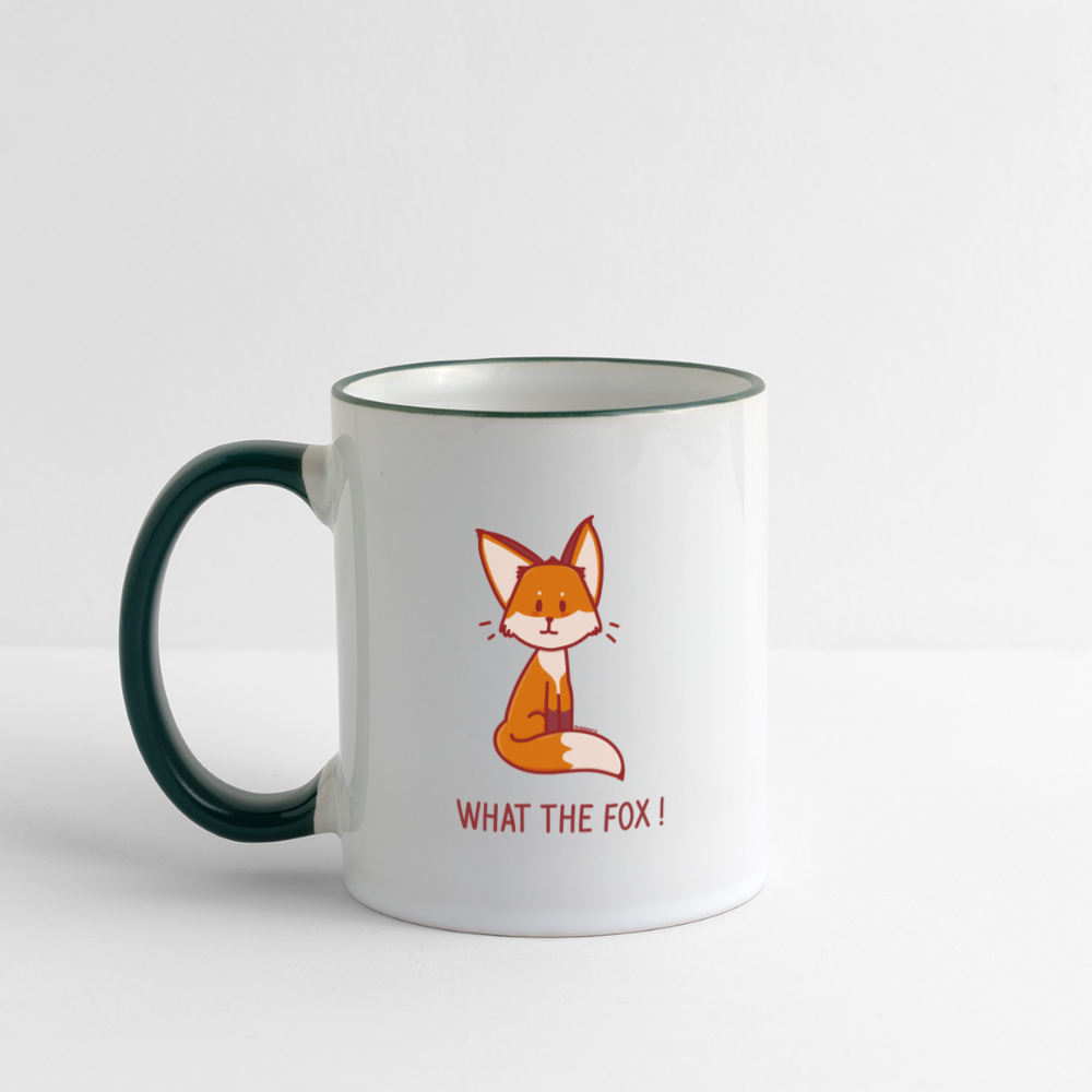 Mug What the Fox ! - Renard - blanc/vert foncé