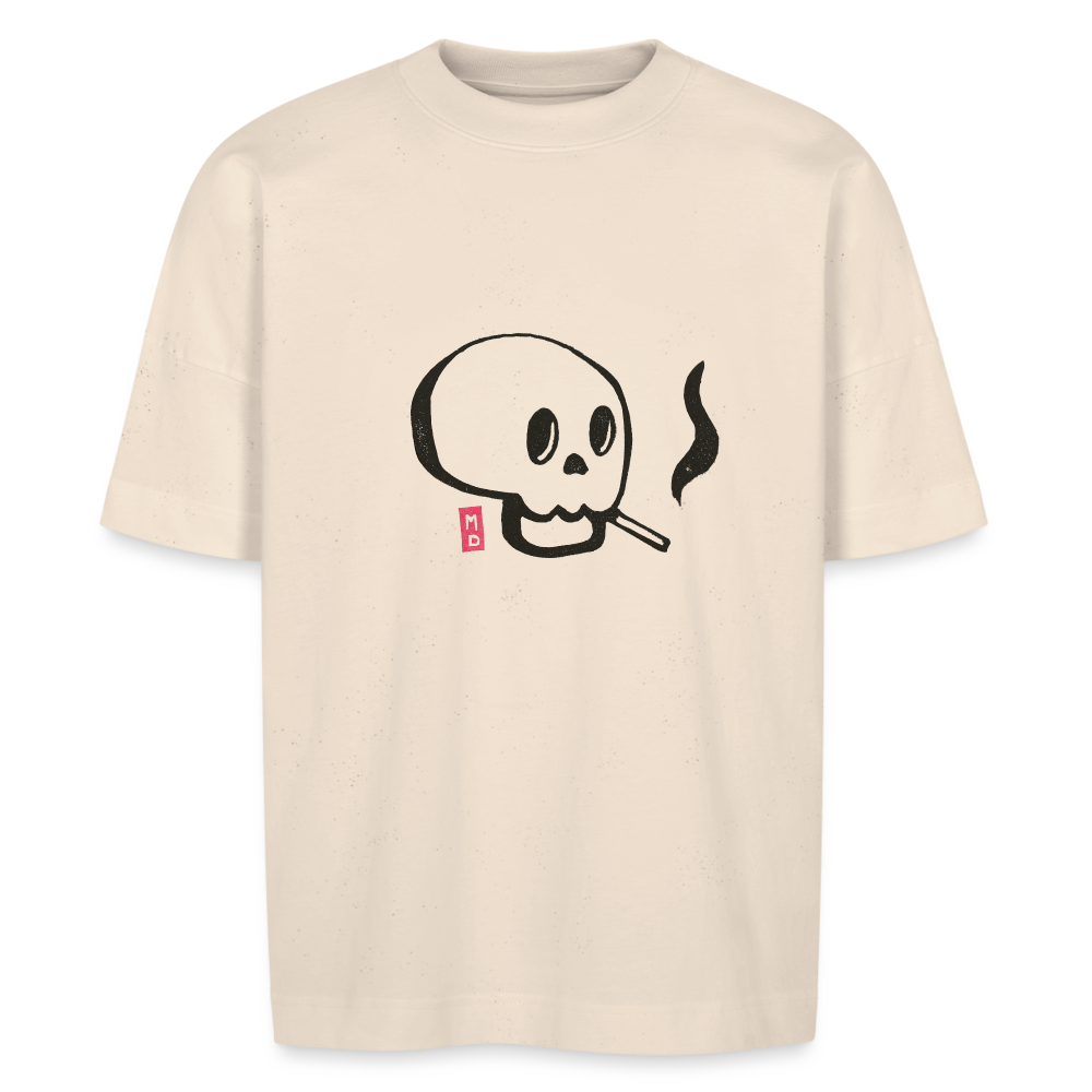 T-shirt bio BLASTER oversize Stanley/Stella Unisexe - Tête de mort - blanc cassé