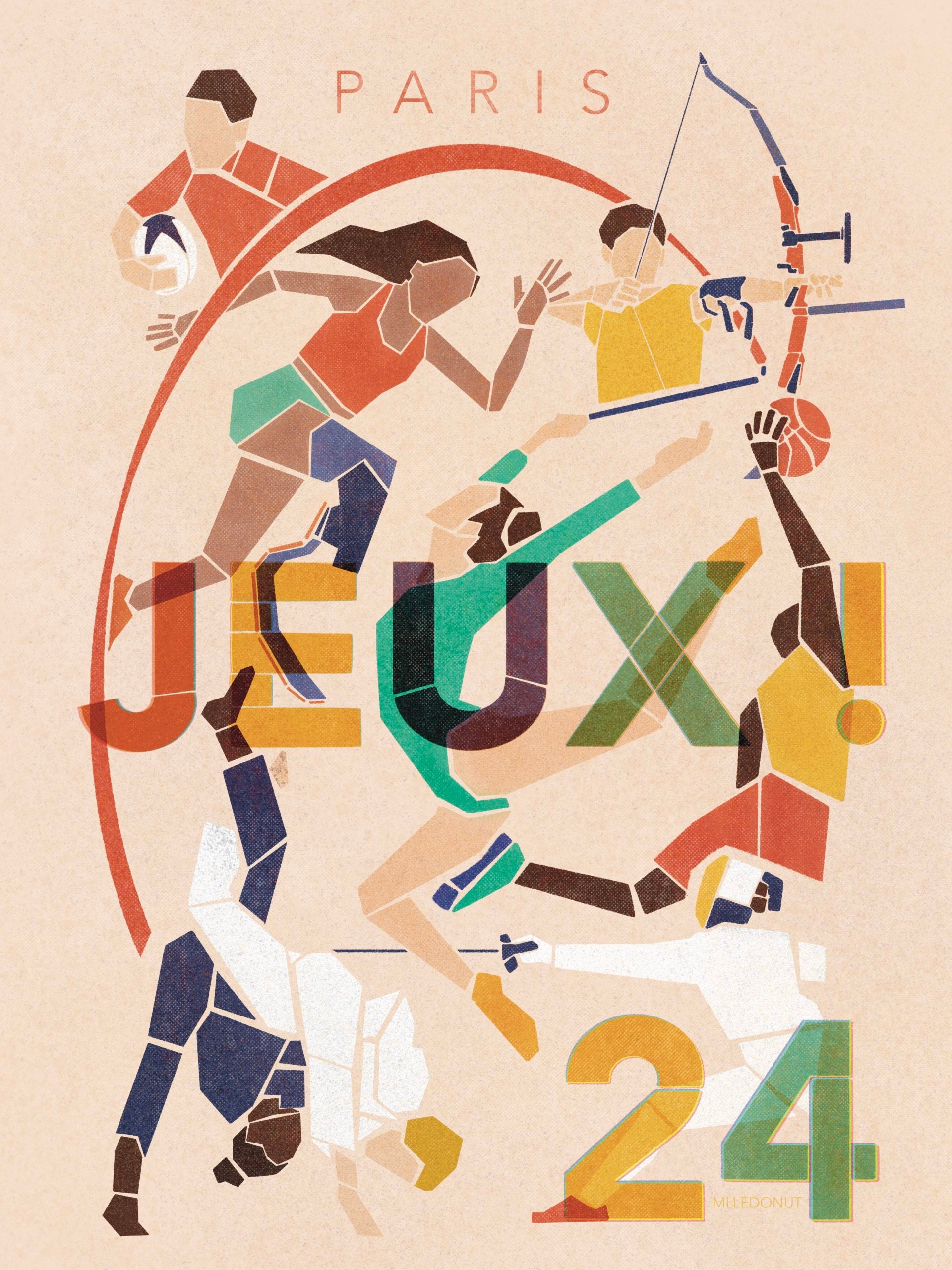 Affiche sport Jeux Olympiques