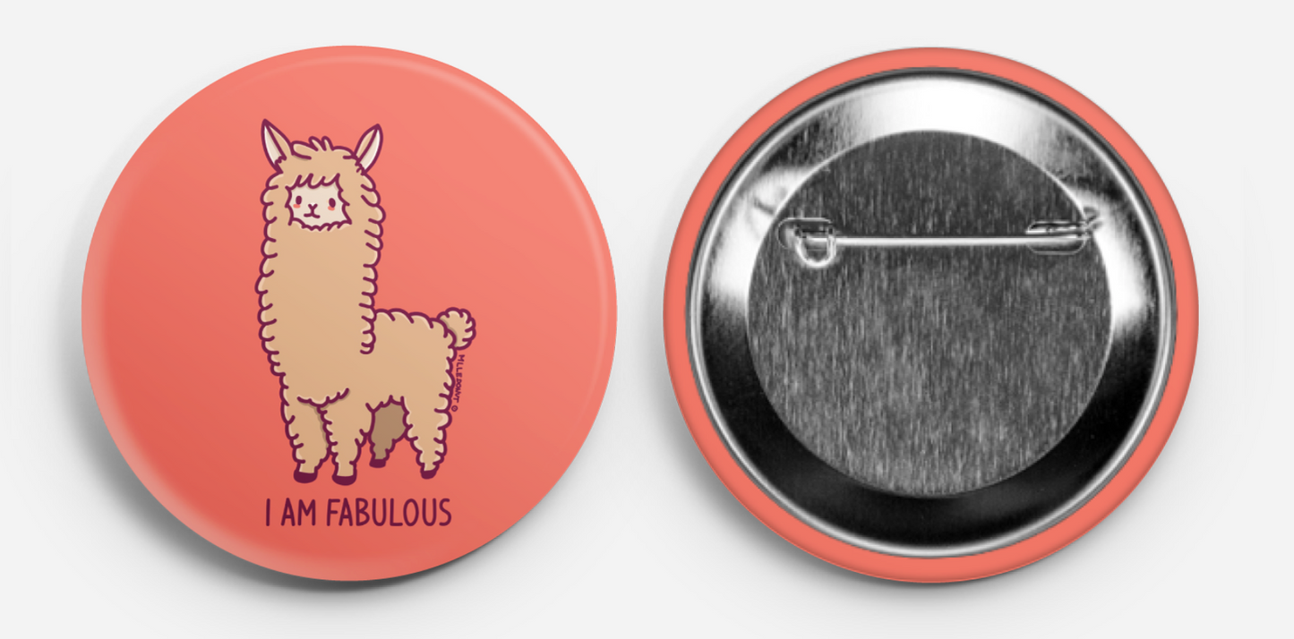 I'm fabulous badge - Lama