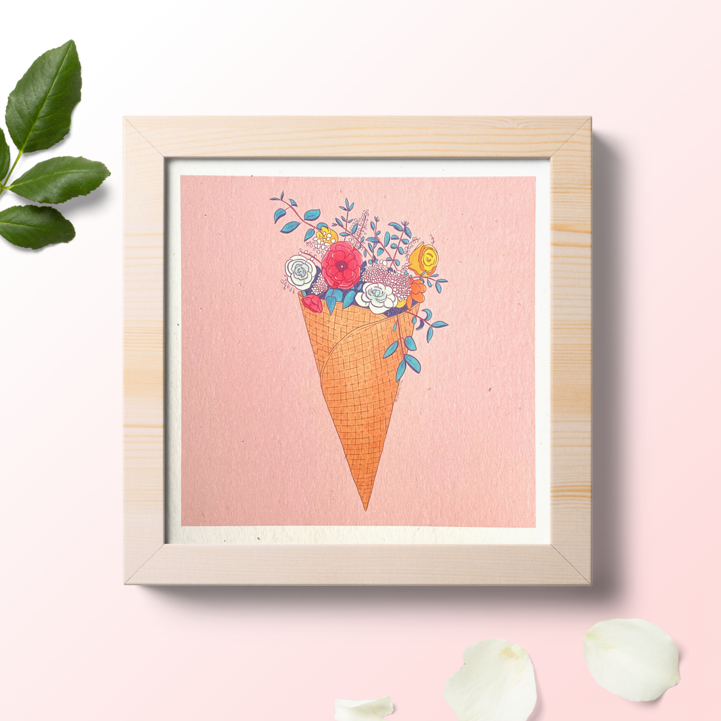Cornet de fleurs - petit format
