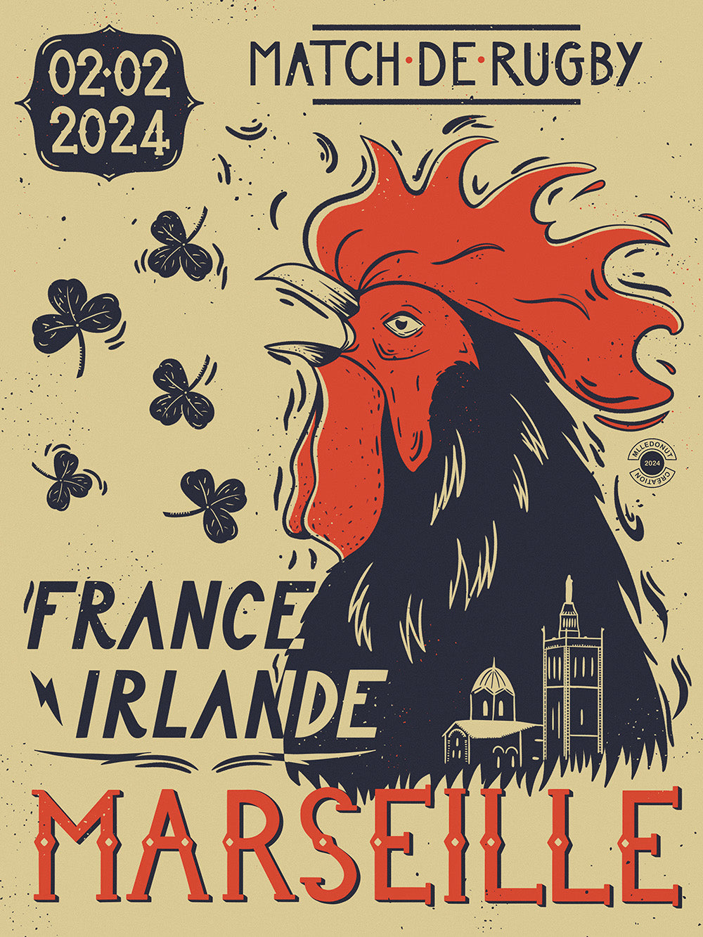 Rugby Poster - France-Ireland 2024