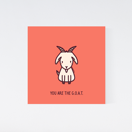 Postcard "You are the GOAT"