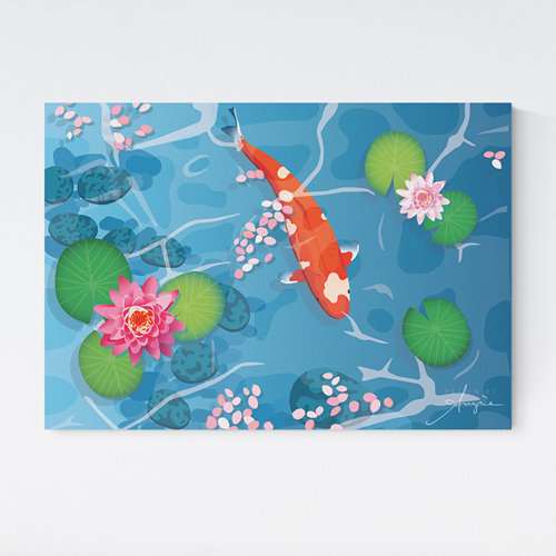 Koi in a pond