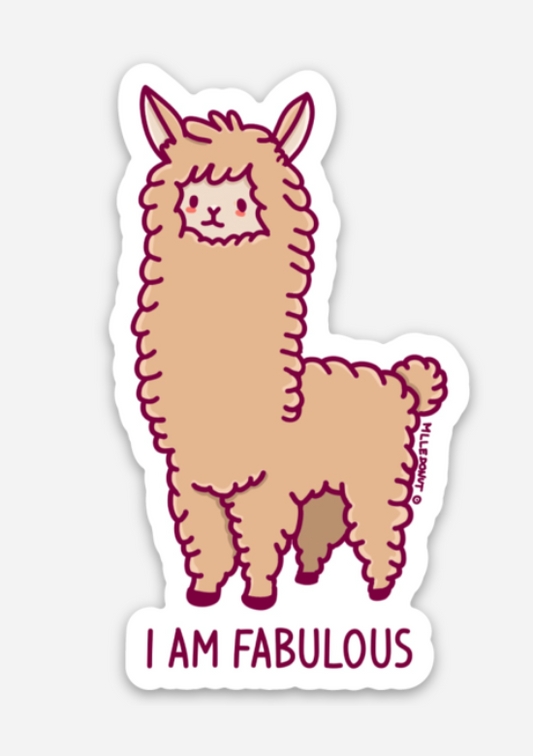 Magnet I'm fabulous - Lama