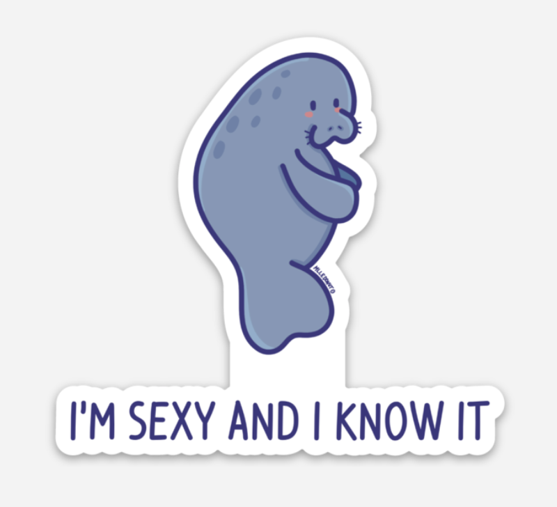 Magnet I'm sexy and I know it - Manatee