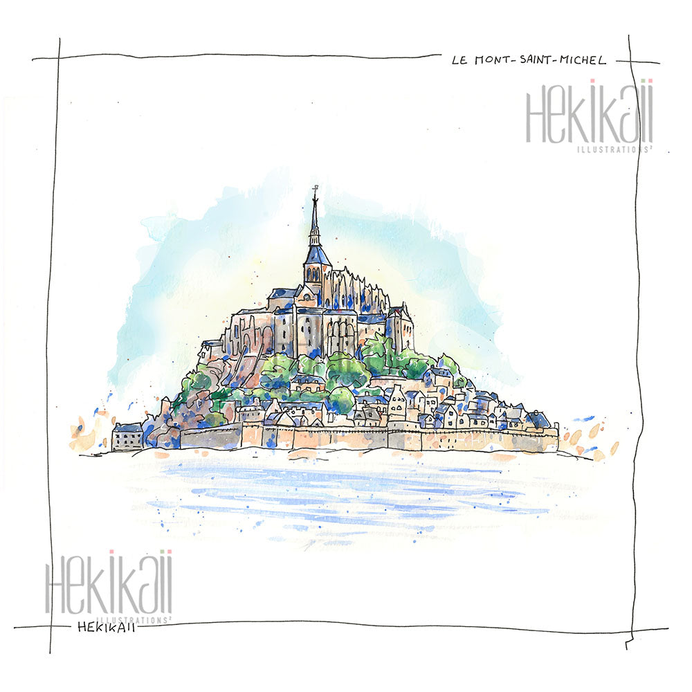 Mont-Saint-Michel - watercolor