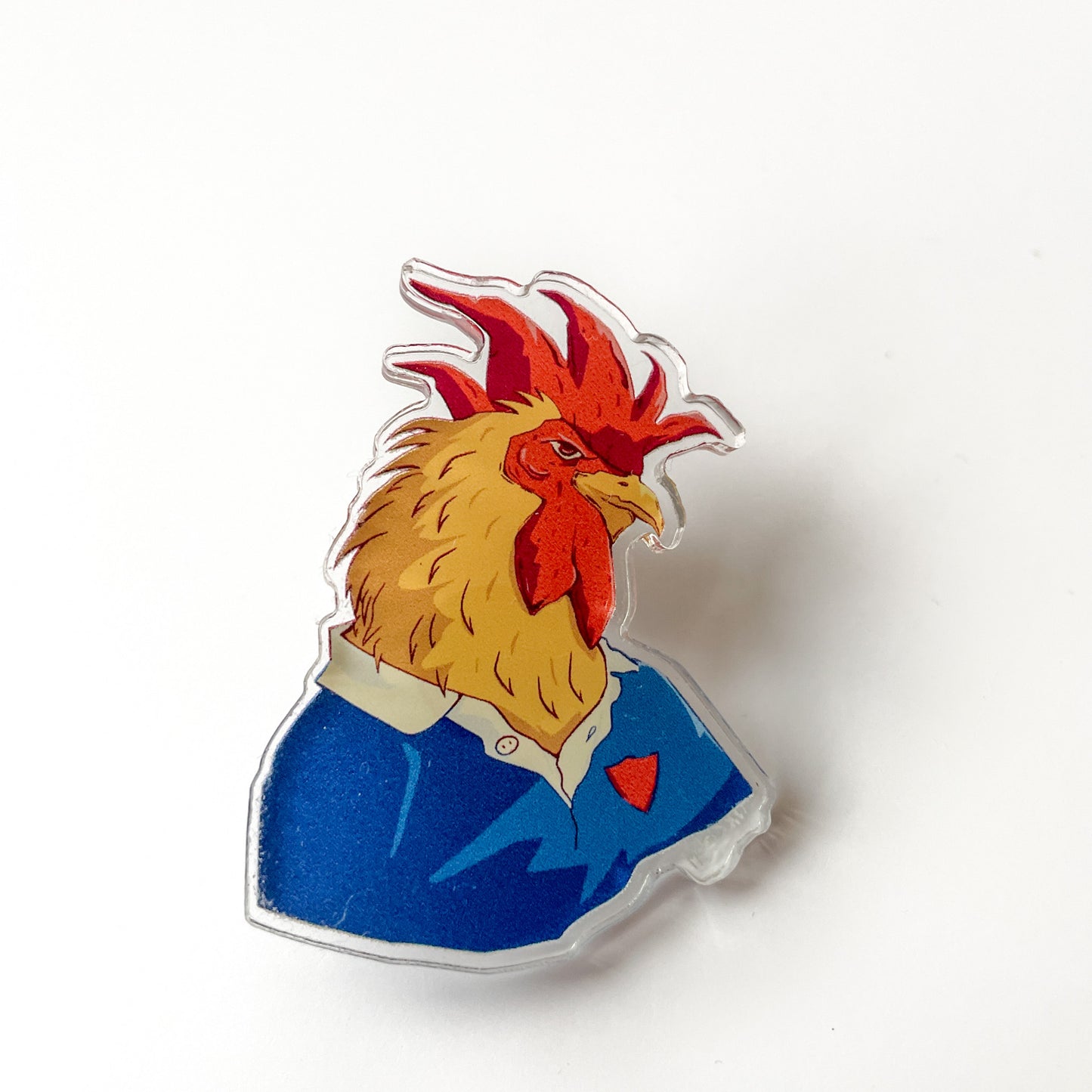 Pin's rugby coq avec maillot du xv de france