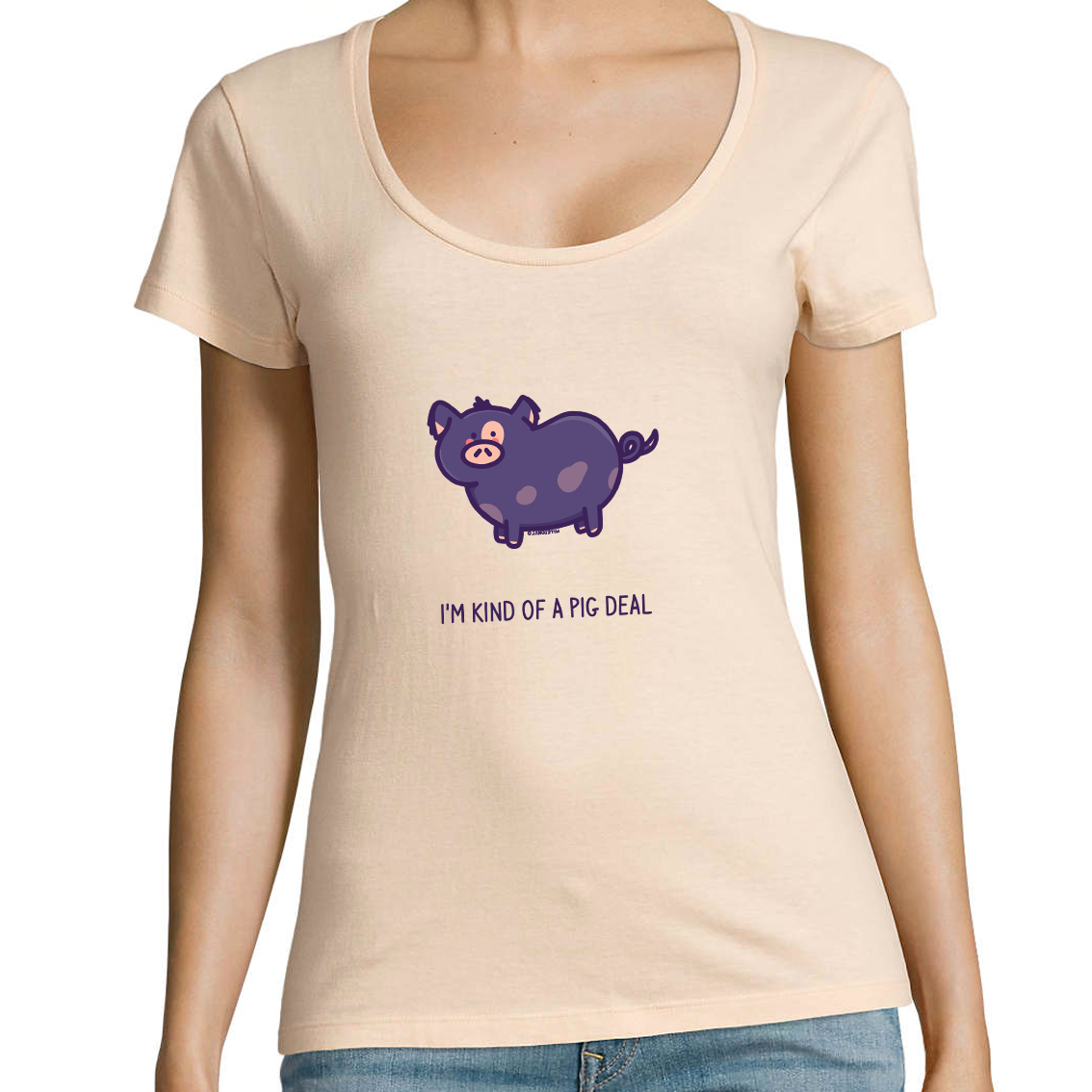 Women's T-shirt - I'm kind of a pig deal - Pig