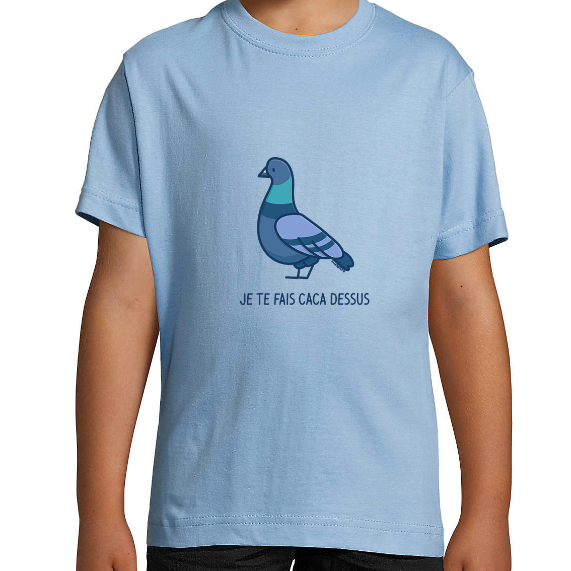 T-shirt enfant - Je te fais caca dessus - Pigeon