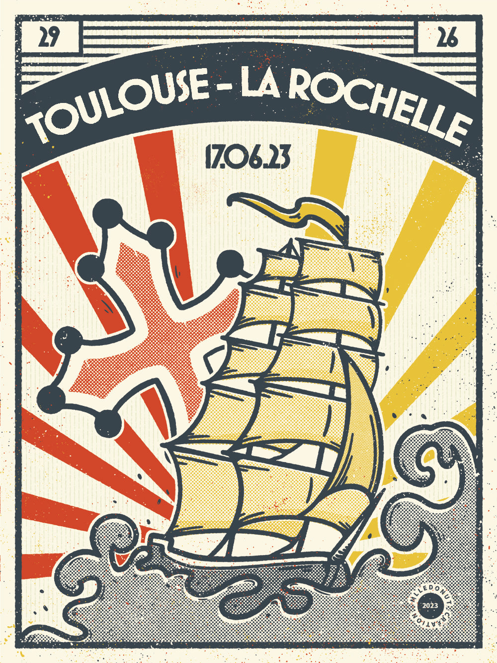 Rugby Poster - Toulouse - La Rochelle